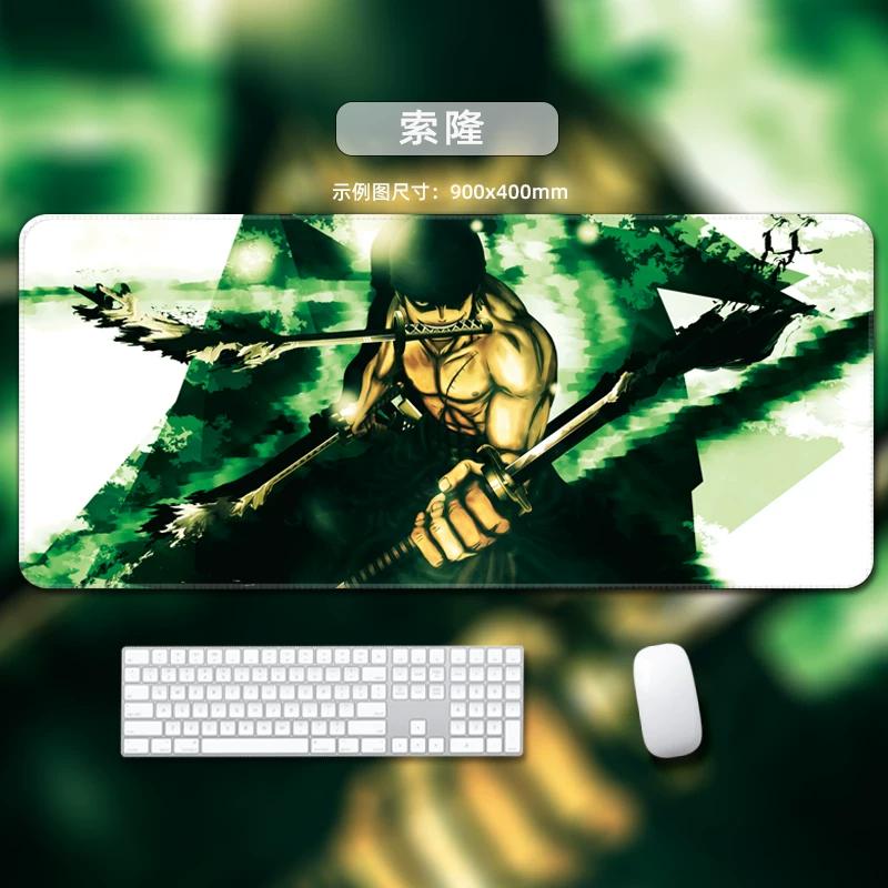 One Piece Leather Mouse Pad  Oversized Small Office Gaming Keyboard Pad Desk Pad Bristle Bracelet  Monkey D. Luffy  Roronoa Zoro  Decorative Desk Mat