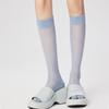 Ultra-thin Ruffle Two Toe Socks Solid Color Calf Long Socks Fashion Knee High Stockings  Summer