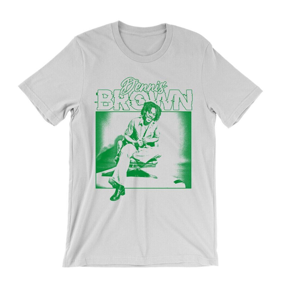 Vtg Dennis Brown Here I Come Cotton Sport Grey Full Size Unisex Shirt CM035 Unisex T-Shirt L