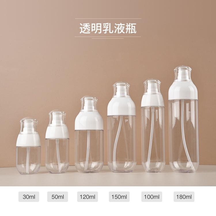 PETG Lotion & Spray Bottles 30-180ml, Light-Proof Portable Refillable Containers with Pump or Mist Cap