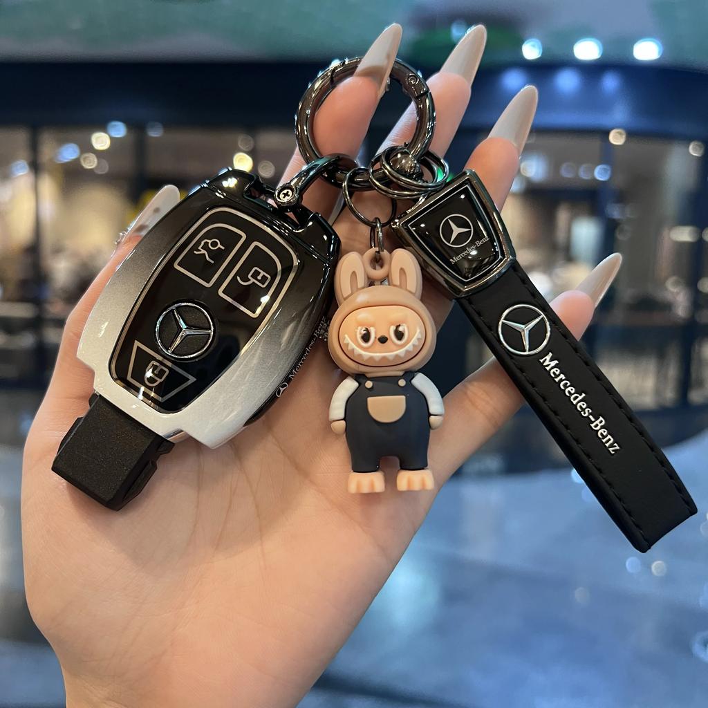 ULA5 Key Fob Cover For Mercedes Benz A B C E S Class W204 W205 W212 W213 W176 GLC MAYBACH Keyless Soft Case