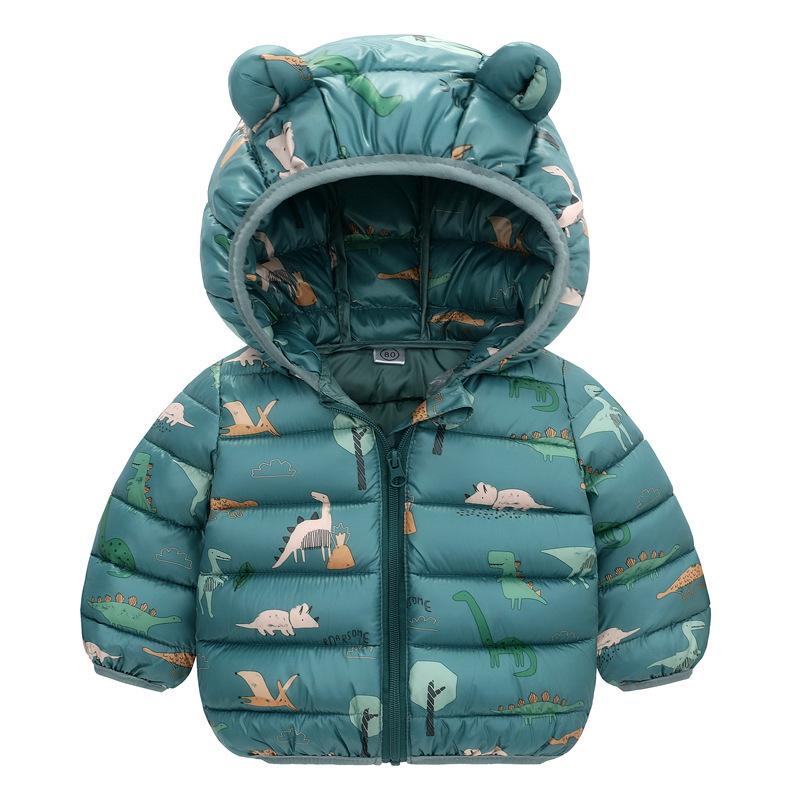 Cartoon Boys And Girls' Cotton Small And Medium-sized Children's Lightweight Hooded Down Cotton Clothes