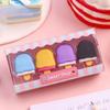 4pcs Yummy Icecream Erasers Set Mini Lollipop Dessert Popsicle Donuts Rubber Pencil Eraser for Kids Gift School Student Award