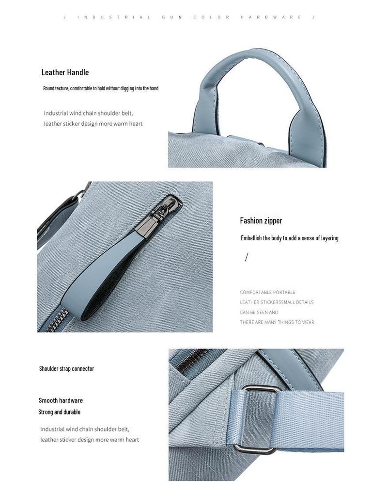 Women's 2025 Korean Style Chic Versatile Backpack & Shoulder Bag for Casual Outings & Travel