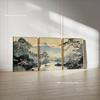 3pcs/set Japanese Mountain Landscape Zen Art Canvas Prints Forest Landscape Wall Art Posters Suitable for Modern Home Decor Gift