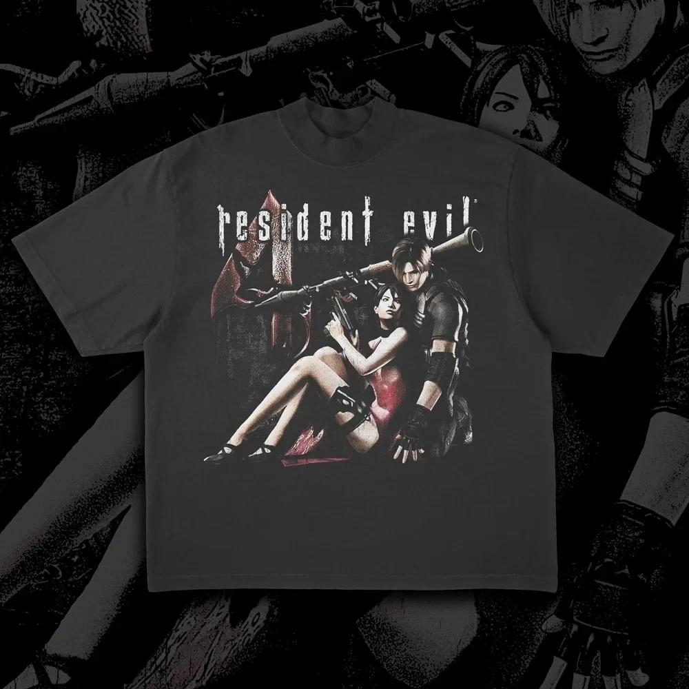 Resident Evil T-Shirt Graphic Print 100% Cotton Tees Video Game Shirts Unisex M