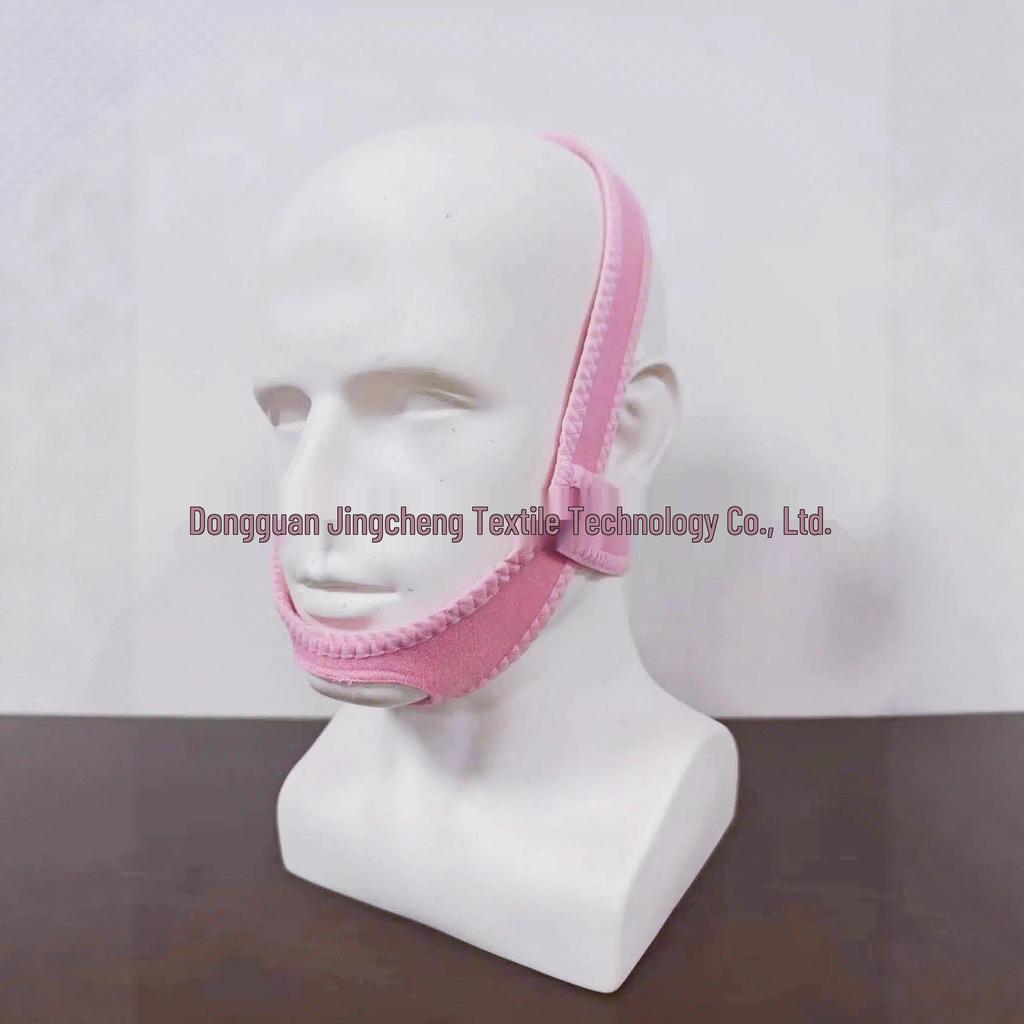 Black Anti-Snoring Chin Strap for Adults
