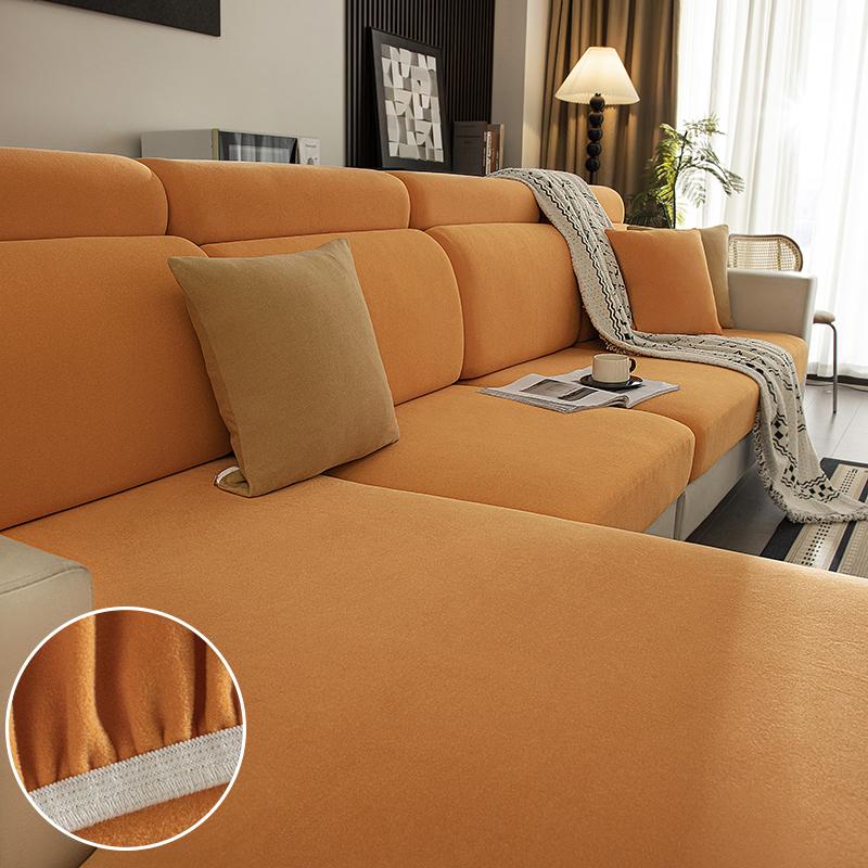 

Suede Sofa Slipcover, Soft And Durable, Universal Fit For Single, Loveseat , Chaise Sofa, Anti-Slip, Washable 1/2/3/4-Seater 1pc Normal Size-S