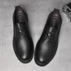 Fashion Outdoor Designer Oxford Flats Genuine Leather Office Walking Shoe Comfy Casual Leather 2026New Men Brogue Business Shoes