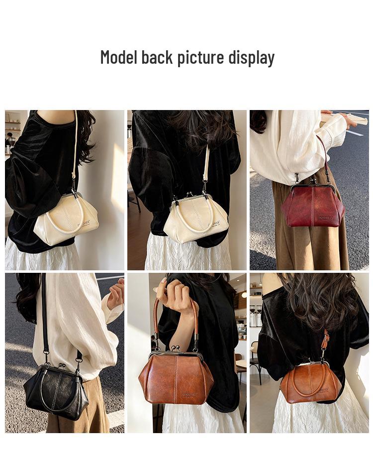 Elegant Women's Crossbody Handbag - Soft Leather, Trendy Niche Design, Simple Single-Shoulder Messenger Bag