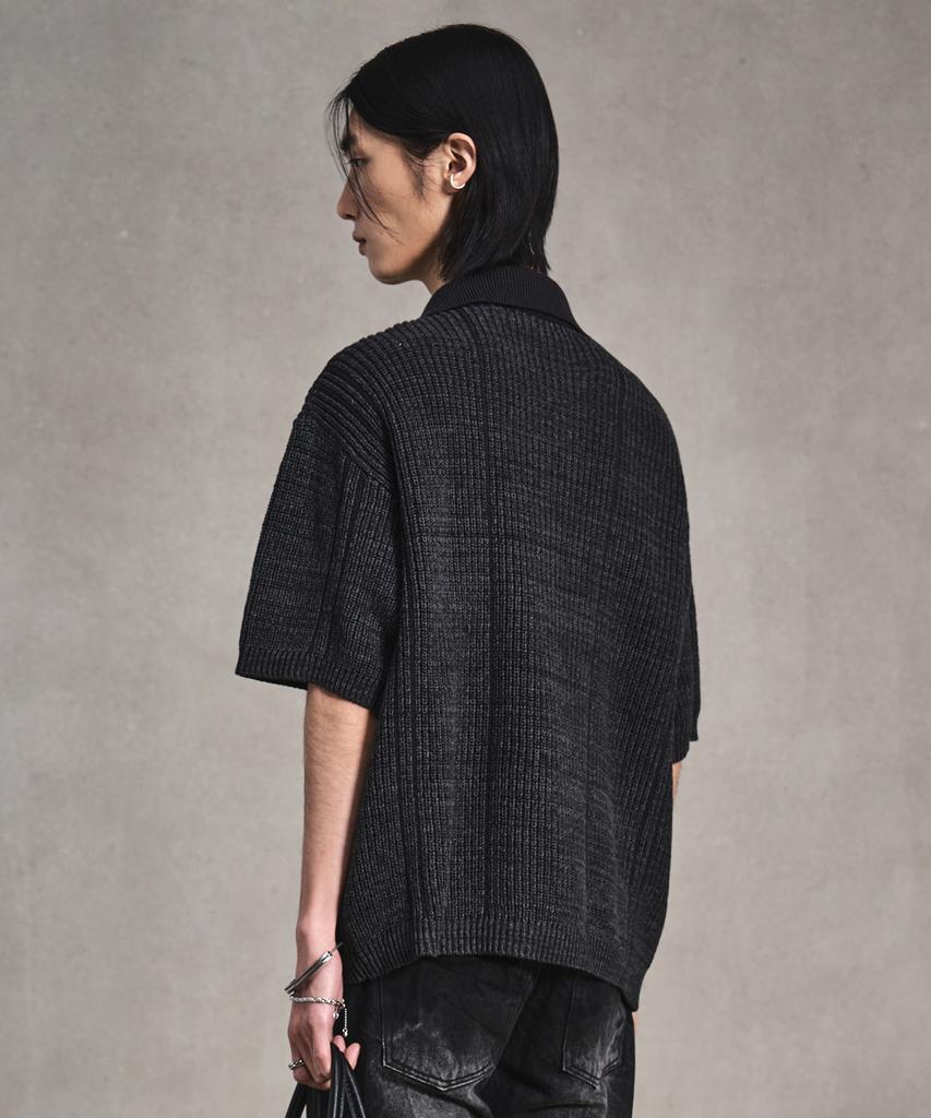 LMOOD Merci Tweed Half Knit Charcoal