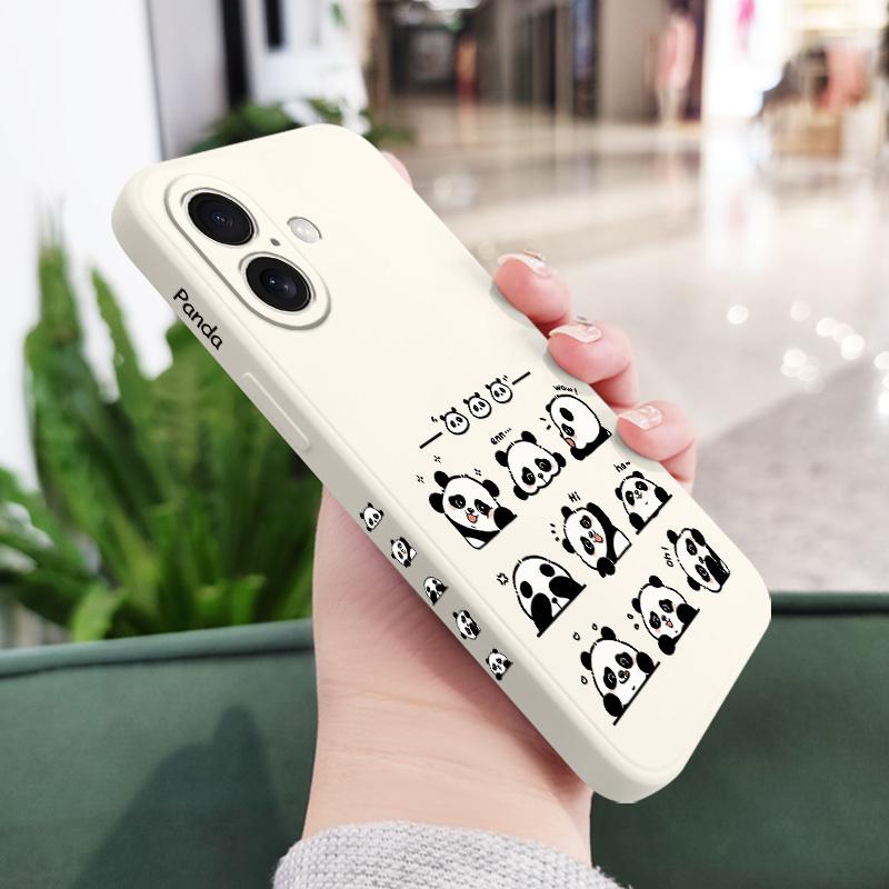 

Rolling Panda Phone Case For iPhone 17 17 Air 16 16e 15 14 13 12 11 Plus Pro Max Mini Silicone Cover iPhone 12 білий