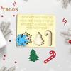 2 Pcs Hide And Seek Set Christmas Wooden Family Game Toy Interactive Xmas Hide And Seek Blocks for Home Festival Party Games