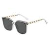 Cool Gold Chain Oversized Square Sunglasses for Women UV400 Anti Radiation Vacation Driving Eyewear
