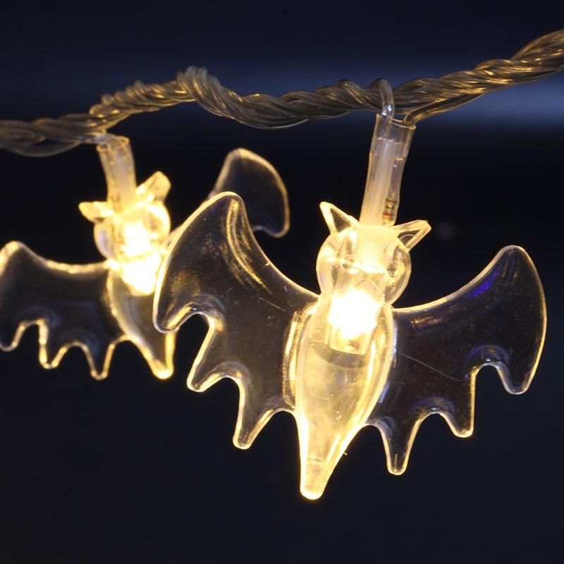 String Led Halloween Lights Pumpkins Spiders Skeleton Window Decor Lights Fairy