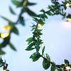 2M 3M 5M 10M LED String Light Green Leaf Garland Vine Fairy Lights Flexible Copper Battery Powered Party Wedding Decoration