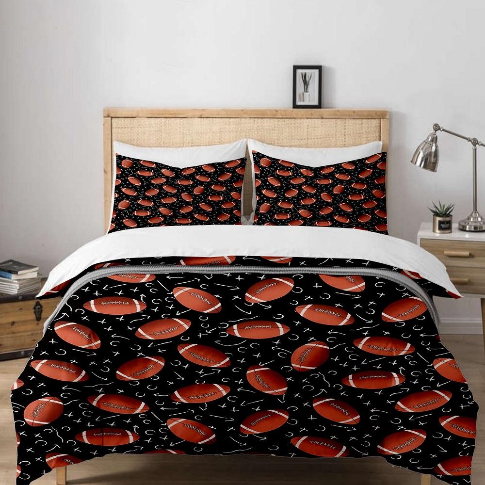 Back To School Rugby Duvet Cover Set King Queen Double Full Twin Single Size Bed Linen Set