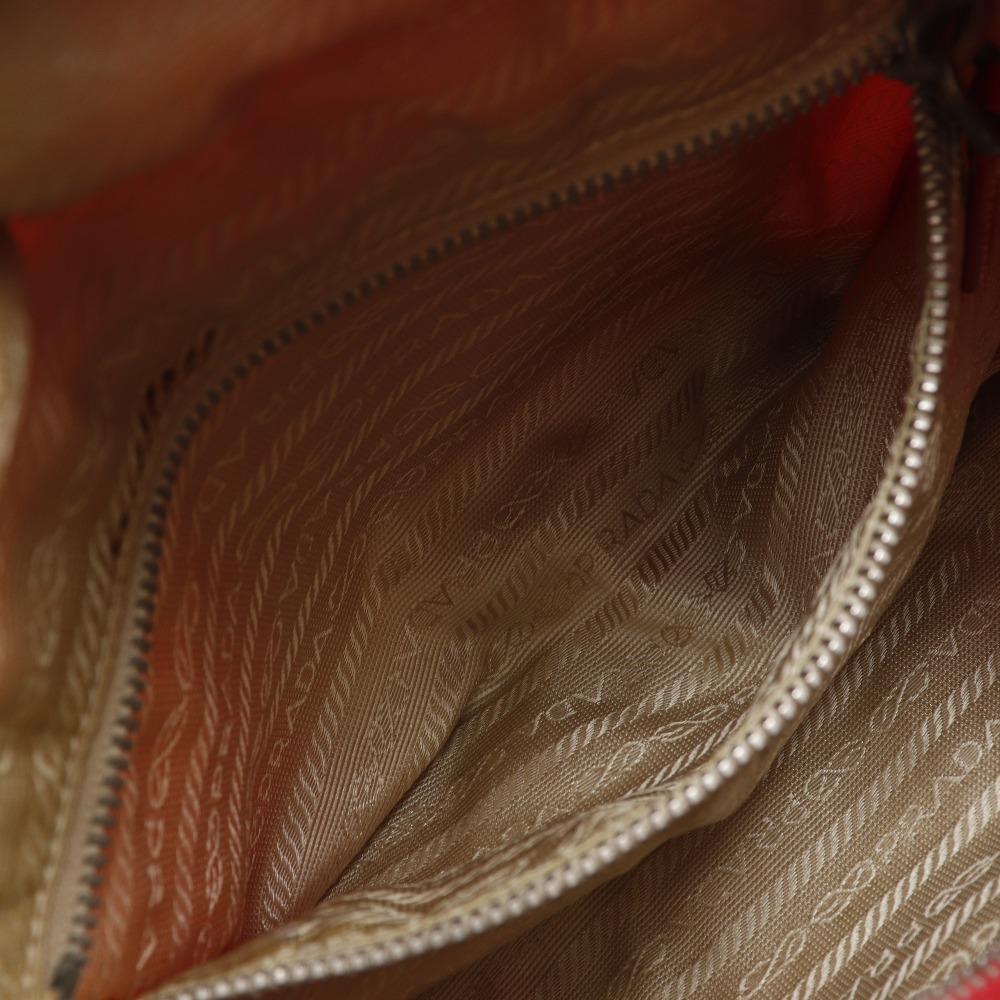 Prada 2WAYShoulder Handbag Red Nylon Women Used