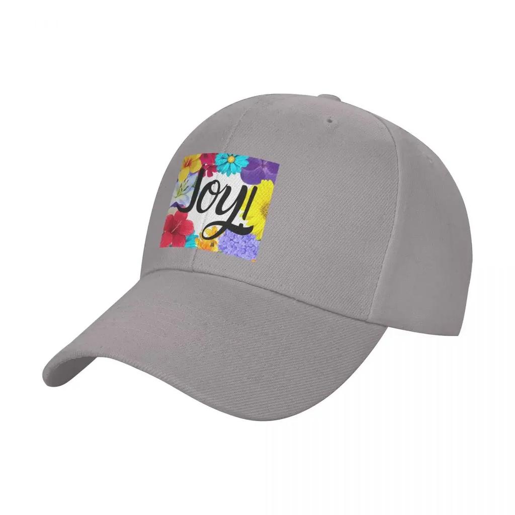 Joy on bright floral background Baseball Cap tactical cap Military Unisex Brand Rugby Unisexs Womens