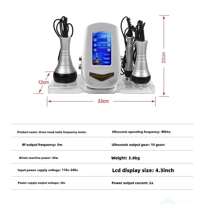 40K 3-in-1 Ultrasonic Body Shaping Machine Vacuum Cavitation Slimming Beauty Massage Facial Care Reusable Salon Quality