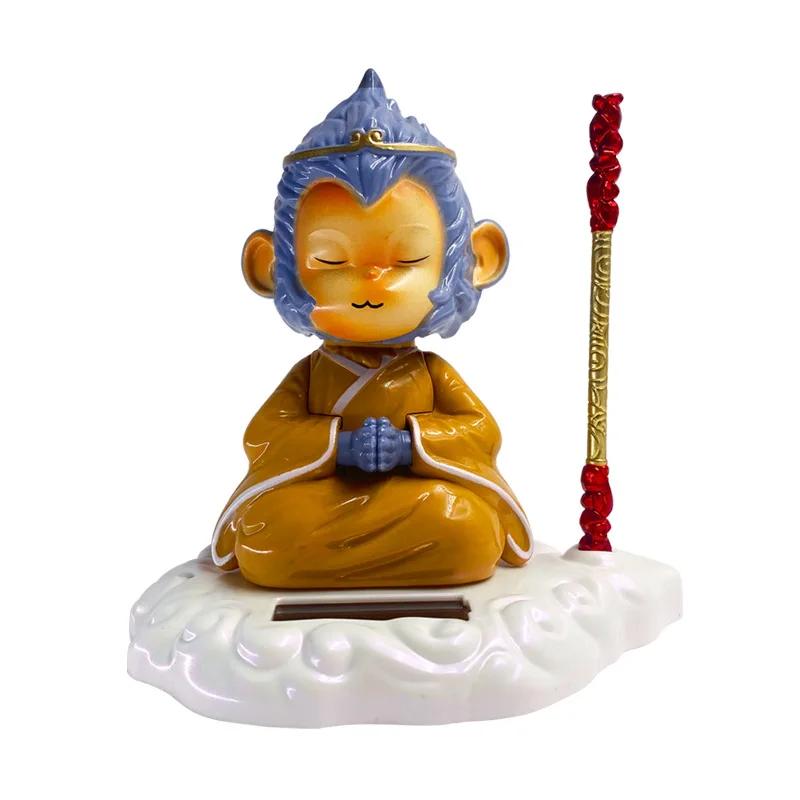 New Car Decoration Solar Energy Decoration Shaking Head Doll Cute Monkey Shape Decoration Gift Creative Interior Automotive