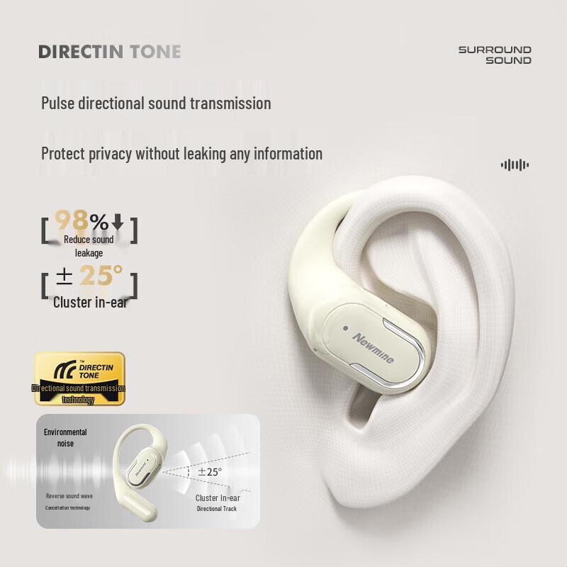 Newmine Open-Ear Sports Bluetooth Earphones with ENC Noise Reduction