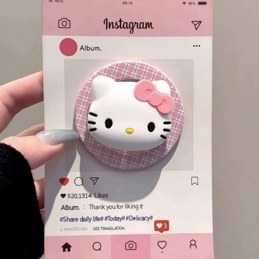 Trendy Cute Kitty Cat MagSafe Magnetic Phone Holder: Retractable, Foldable, Strong Adsorption, Convenient for Women