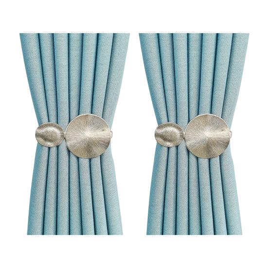 

Yousheng 1 пара пружинных подхватов для штор, металлические резные лоси, павлин, листья, перья, декоративные драпировки, держатели для оконных штор, подхваты, аксессуары для штор Round серебряный