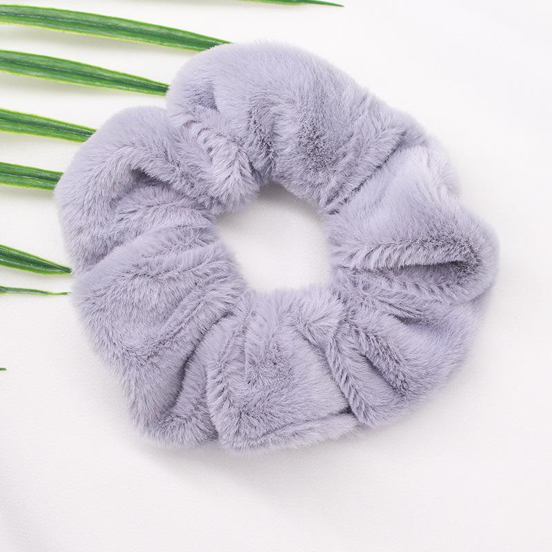 Korean Retro Plush Scrunchie for Girls - Jennie-Inspired Thick Ins Style Hair Tie