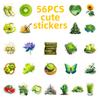56 Green Healthy Life Graffiti Stickers Fresh Literary Style Creative Handbook Luggage Stickers