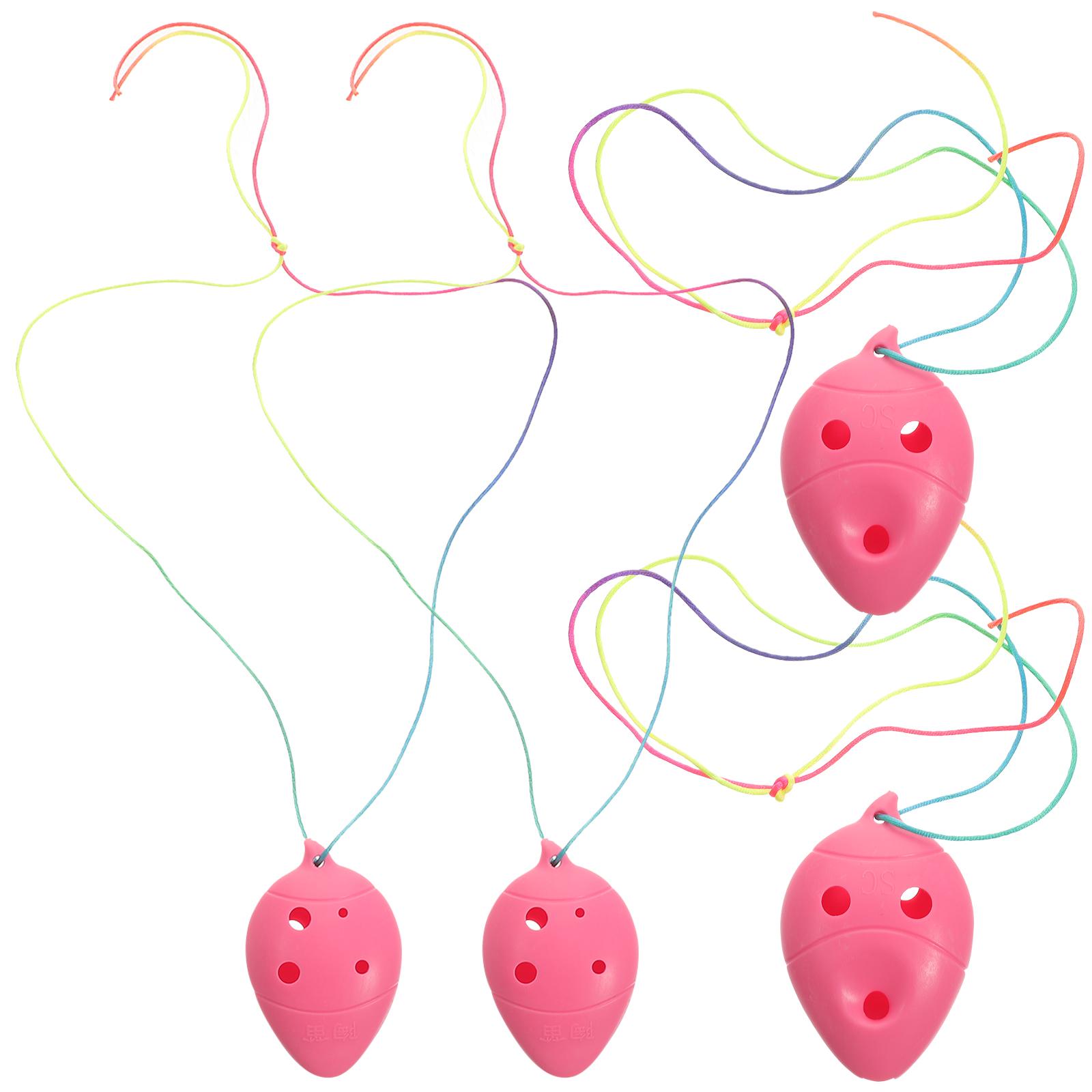 4Pcs Mini Ocarina 6-Hole Practice Instrument for Beginner Music Learning Tool Portable Plastic Wind Instrument Gift