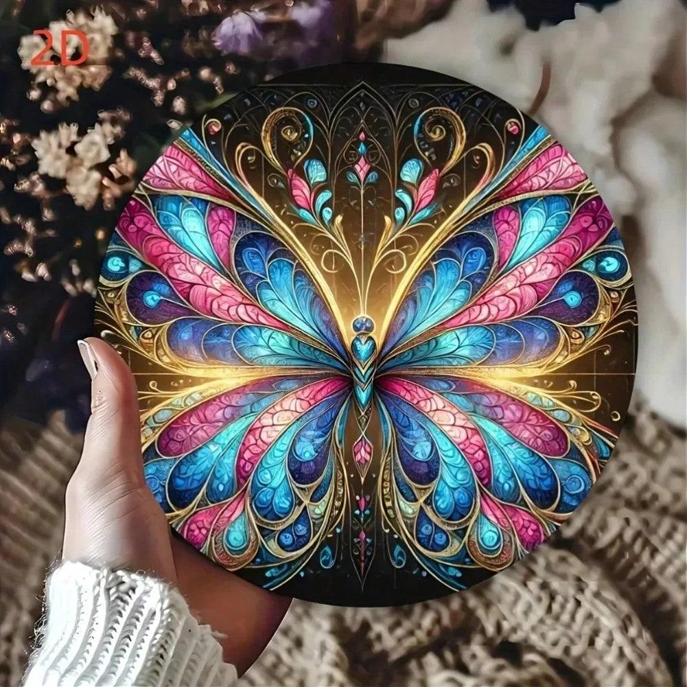 Vintage Butterfly Mandala Metal Wall Art Rustic Home Decor Gift