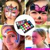 Vibrant 15 Color Face Paint Set For Kids Water-soluble Halloween Party Fun