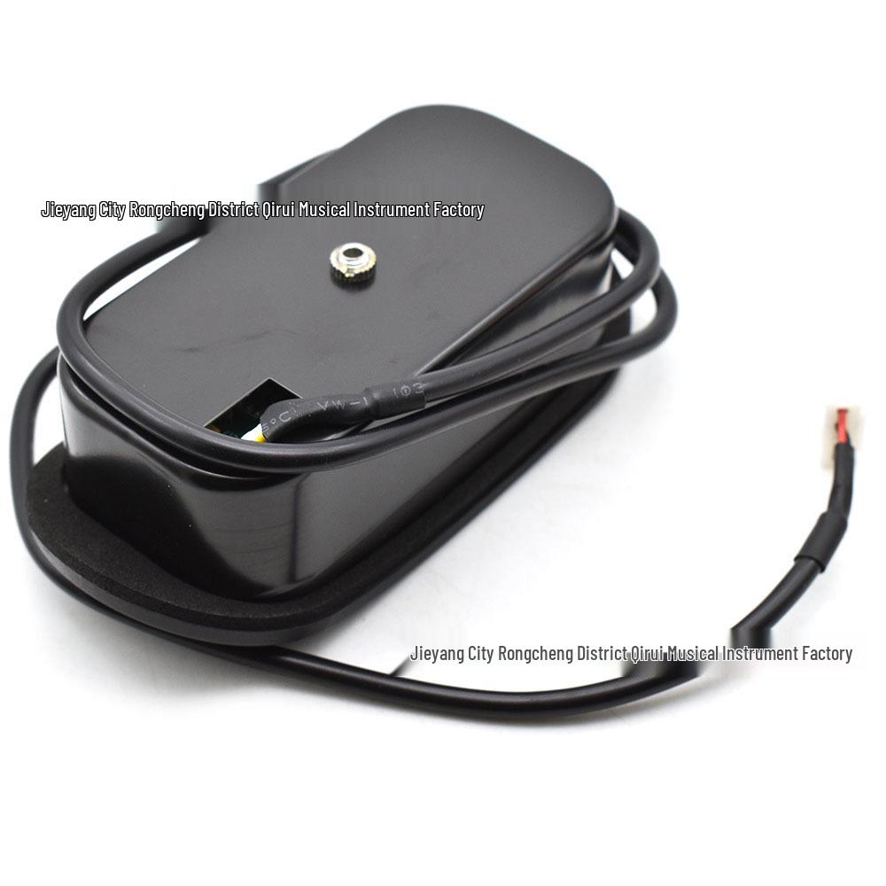 A-4T Ovaler Vier-Saiten Folk-Gitarren-Tonabnehmer EQ Equalizer mit Piezo und Gummi-Panel