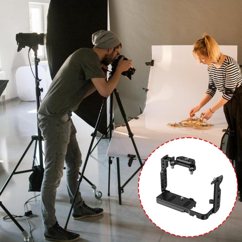 Professional Camera Cage Camera Full Cage for FX2 Aluminum Video Rig Button Cold Shoe QR Base Accessories