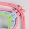 Candy Color Off-White Square ABS Embroidery Hoop - Multiple Sizes for Embroidery Machines