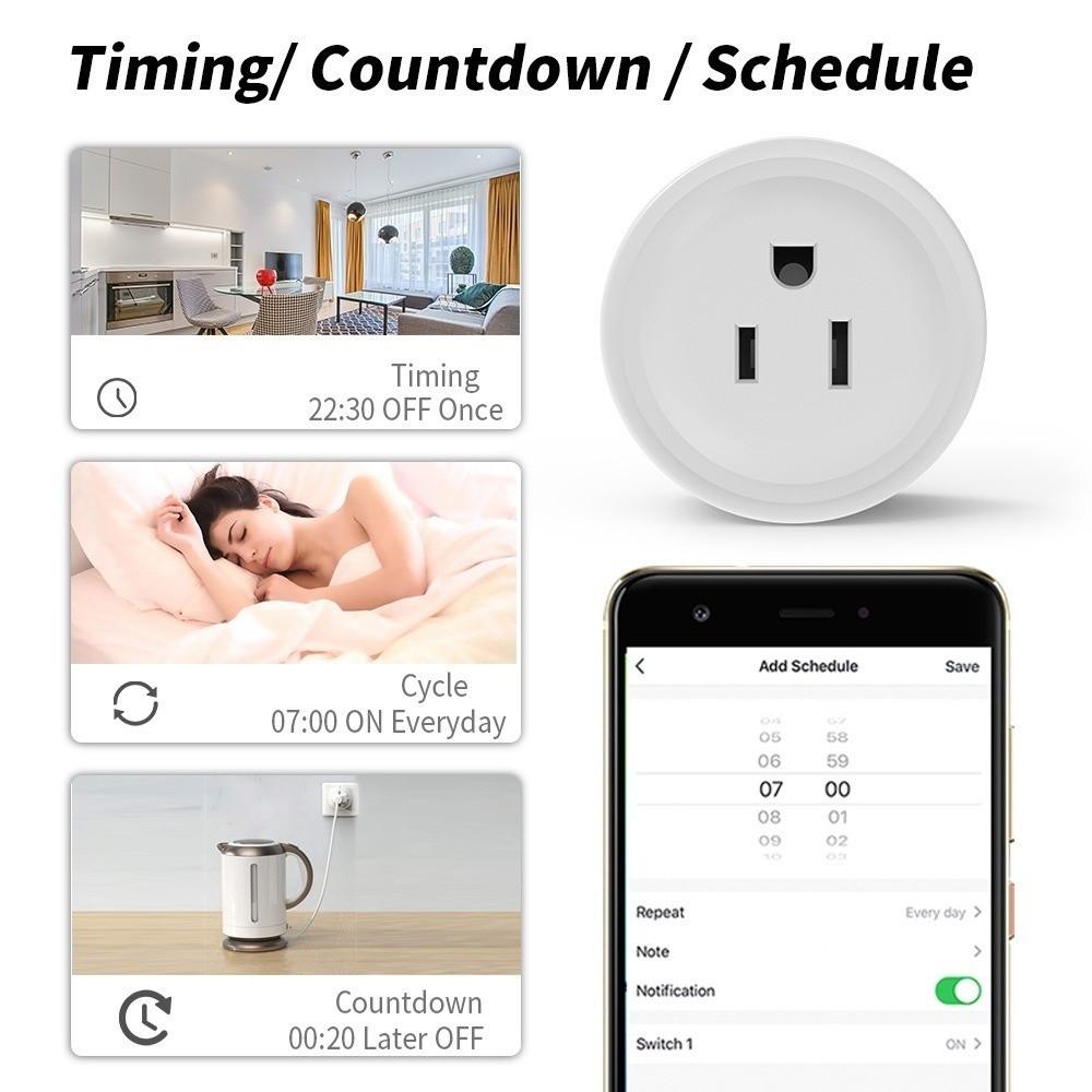 Remote Voice Control Smart Wifi Socket US Plug Smart Plug Outlet Wireless Timer Switch  Smart Home