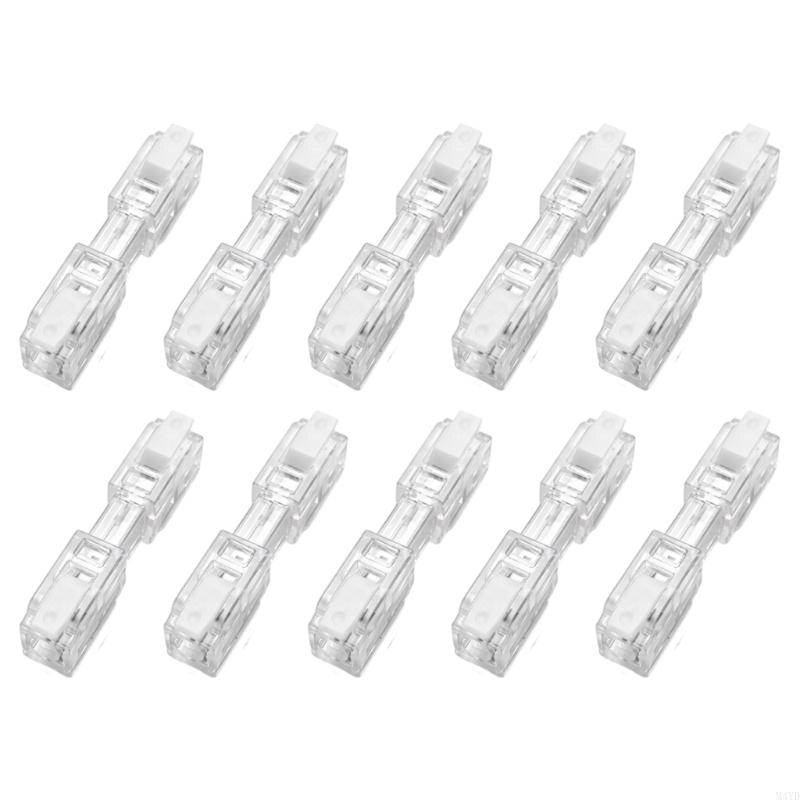10Pcs Quick Connection Wire Terminals for 0.5-4Mm² Hard & 0.5-2.5Mm² Soft Cables with Push Button Design Easy Installation M4YD