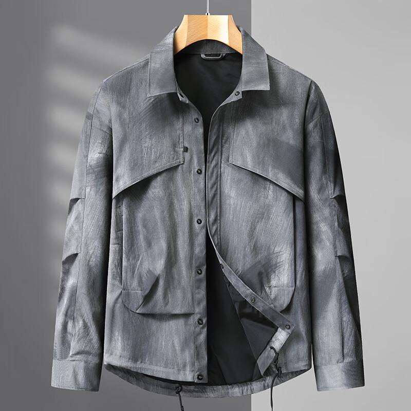 Dibinzhe Herren Übergröße Mode Batikjacke
