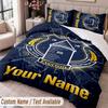 Everton FC Bedwäsche-Set mit Aufdruck Benutzerdefinierter Name Text 1 Bettbezug 2 Kissenbezüge Für Schlafzimmer