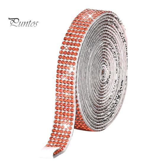 1 Roll 90CM Rhinestone Ribbon Self-Adhesive Glitter Faux Crystal Decorative Ribbon Clothes Shoes DIY Projects Crafts Bling Rhinestone Sticker Wrap