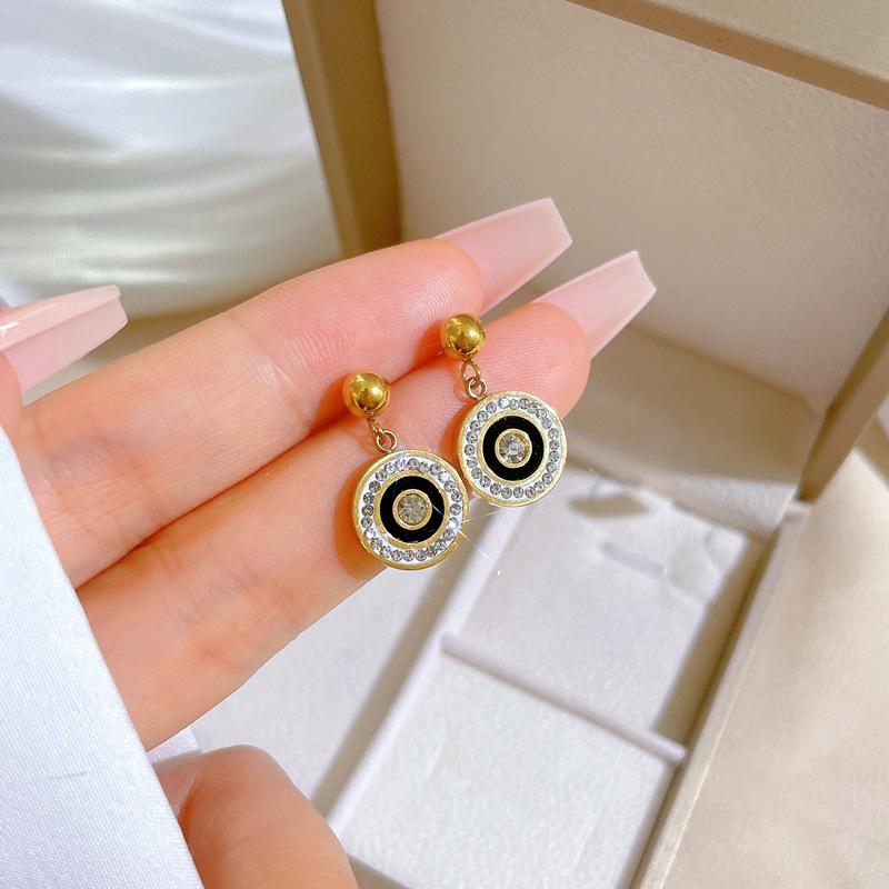 Fritillary Clover Minimalist Stud Earrings Cold Men'S And Women'S Earrings Personality Temperament Banquet Earrings