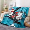 The Cat in the Hat  Print Flannel Blanket, High quality Comfortable for All Seasons, Home Decor, Warmth and Comfort