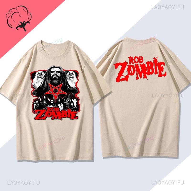 Camisetas Rob Zombie Dragula Graphic Tshirts Vintage Horror Classic Cotton Gothic Music Clothes Heavy Metal Fans Print Tee Top