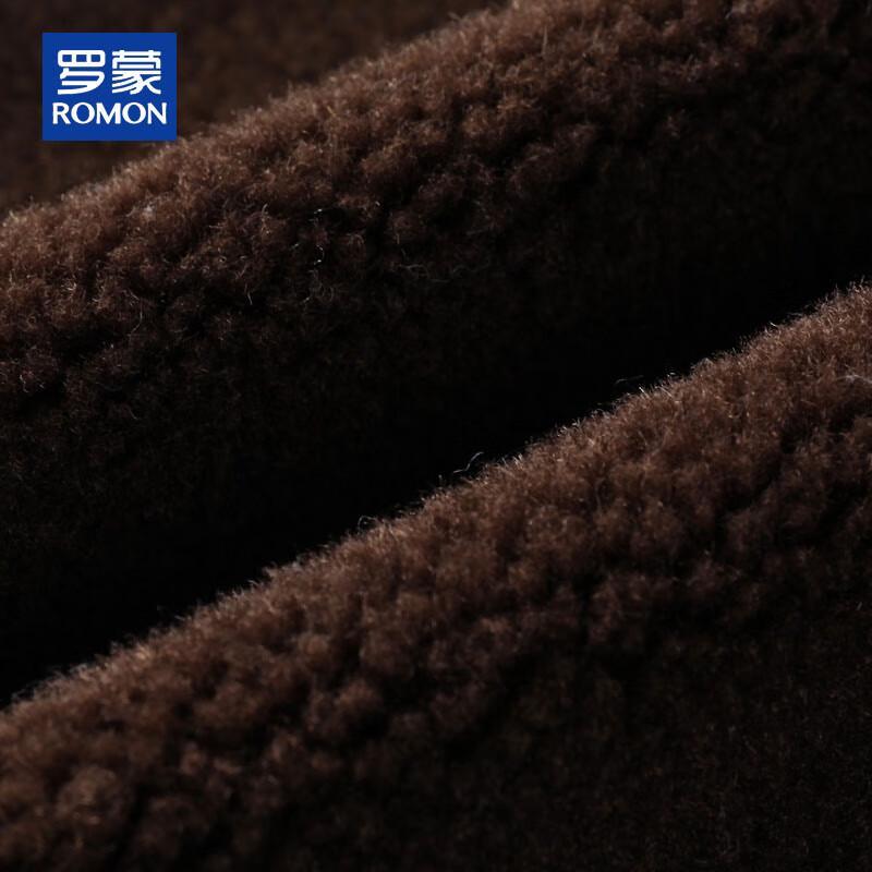 ROMON Men's 100% Wool Stand Collar Winter Jacket