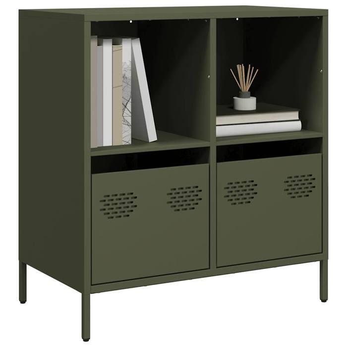 VidaXL Olive Green Buffet 68x39x73.5 Cm Cold-Rolled Steel, Storage Furniture, Kitchen Storage Furniture, Furniture of 851362