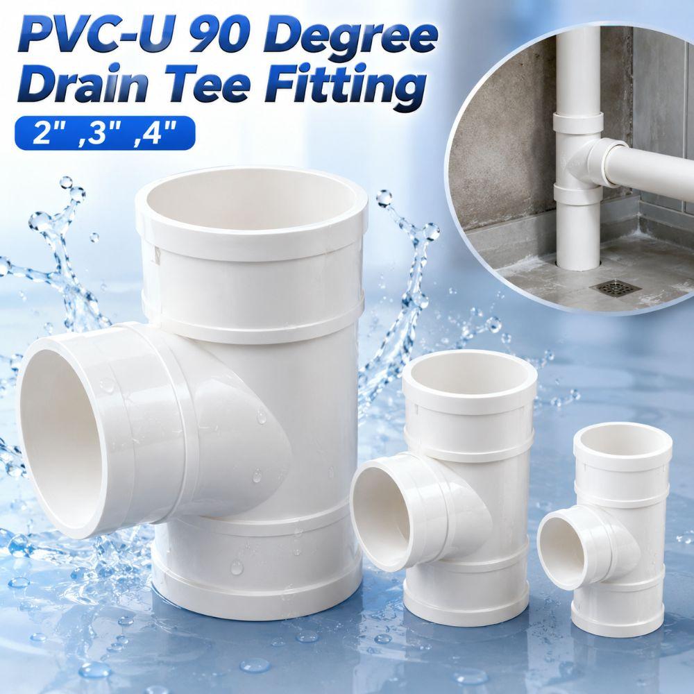 Corrosion-Resistant 3-Way Drainage Pipe Fittings 2",3",4" Drain Pipe Joint  Pipeline Accessories