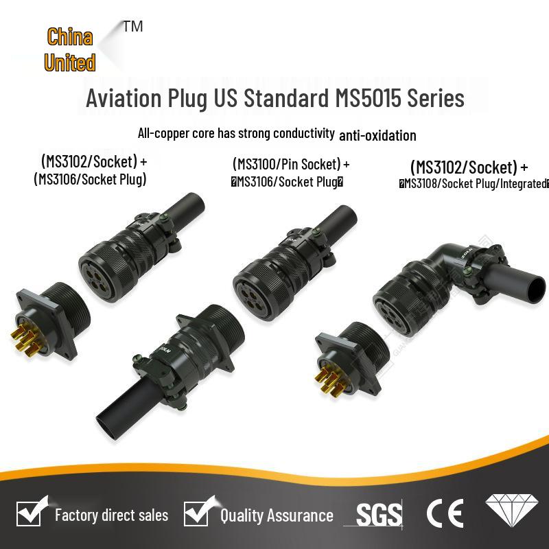 US Standard 5015 Aviation Plug, 2-19 Core, 3106 Socket & 3102 Pin Connector