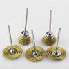 3Pcs Mini Coppers Wire Brushes For Electric Grinders 2.35mm Shank Rusts Removal T Type Pen Type Bowl Type Design