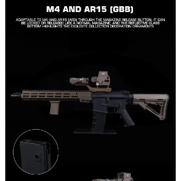 Rifle Display Stand for AR 15/M4 Mag Mount AR 15 Style Rifle Rack for GBB/AEG AR-15 Shooting Mount and Sighting Stand
